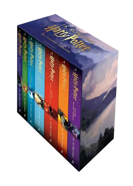 Harry Potter Box Set The Complete Collection 7 Books Childrens Paperback Edition with Jonny Duddle Covers by JK Rowling Bloomsbury book cover Bookletto Sri Lanka