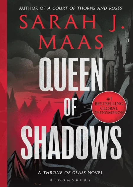 Queen of Shadows Throne of Glass Book 4 by Sarah J Maas Bloomsbury Reissue paperback edition book cover Bookletto Sri Lanka